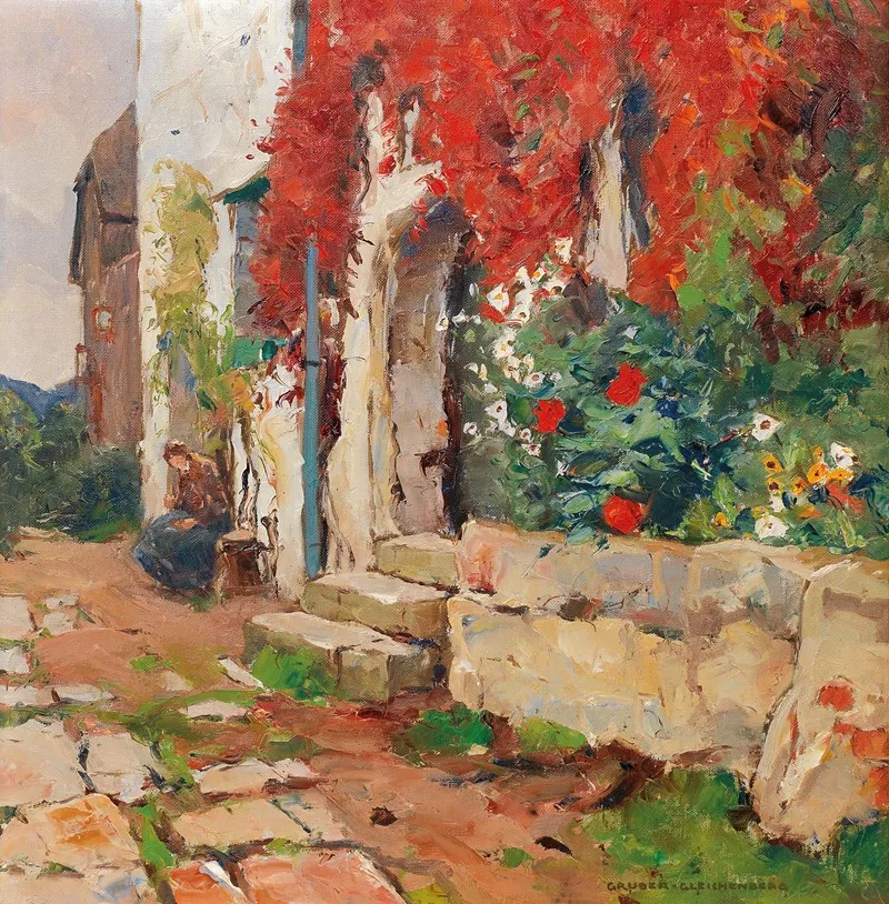 Haus Mit Wildem Wein Wall Art by Franz Gruber-Gleichenberg - High-Resolution Digital Print