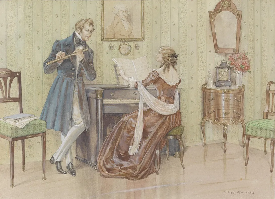 Hausmusik Wall Art by Carl Fischer-Köystrand - High-Resolution Digital Print