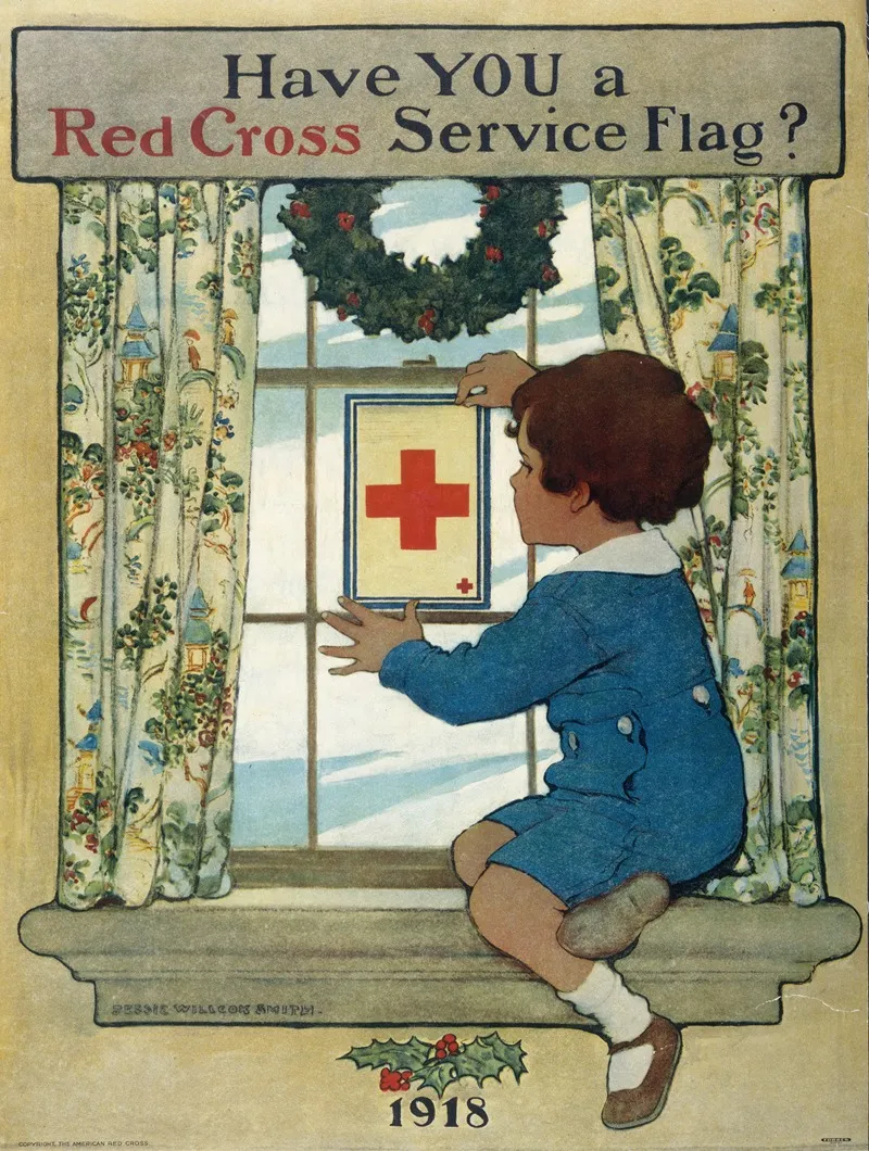Have You A Red Cross Service Flag Wall Art by Jessie Willcox Smith - High-Resolution Digital Print