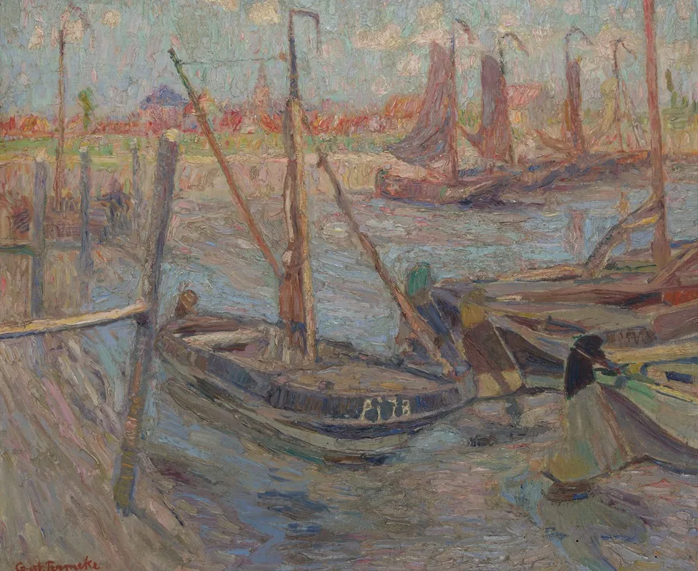 Havendok Te Gent Terneuzen Wall Art by Constant Permeke - High-Resolution Digital Print