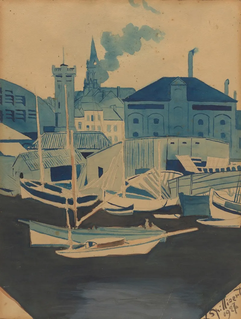 Havenzicht Wall Art by Léon Spilliaert - Canvas Print