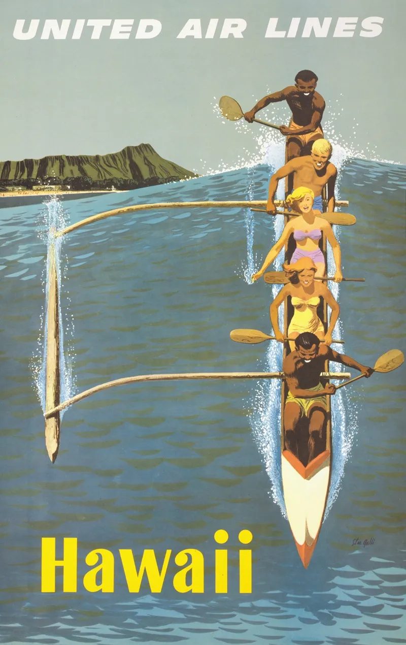 Hawaii United Air Lines 2 Wall Art by Stanley Galli - High-Resolution Digital Print