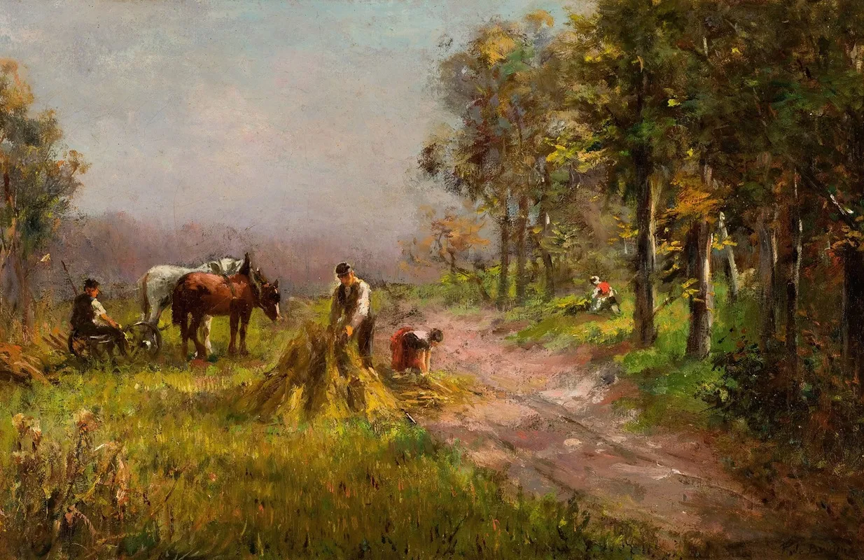 Hay Harvest 2 Wall Art by P. De Bruin - High-Resolution Digital Print