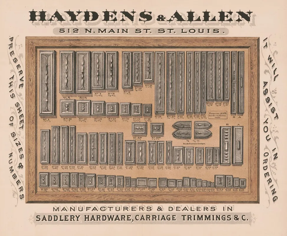 Haydens Allen Saddlery Hardward Carriage Trimmings C