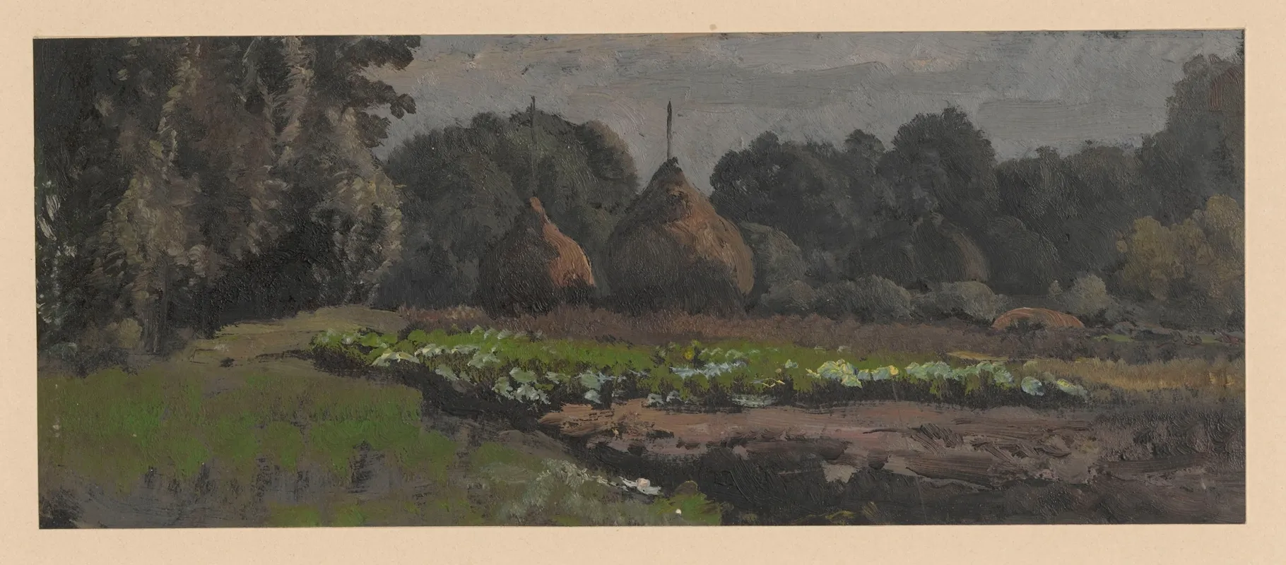 Haystacks Against The Background Of A Forest In Spreewald