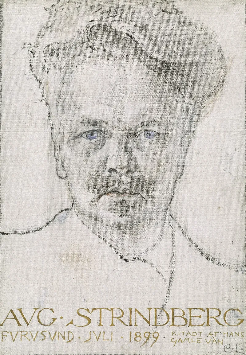 He Author August Strindberg Wall Art by Carl Larsson - High-Resolution Digital Print