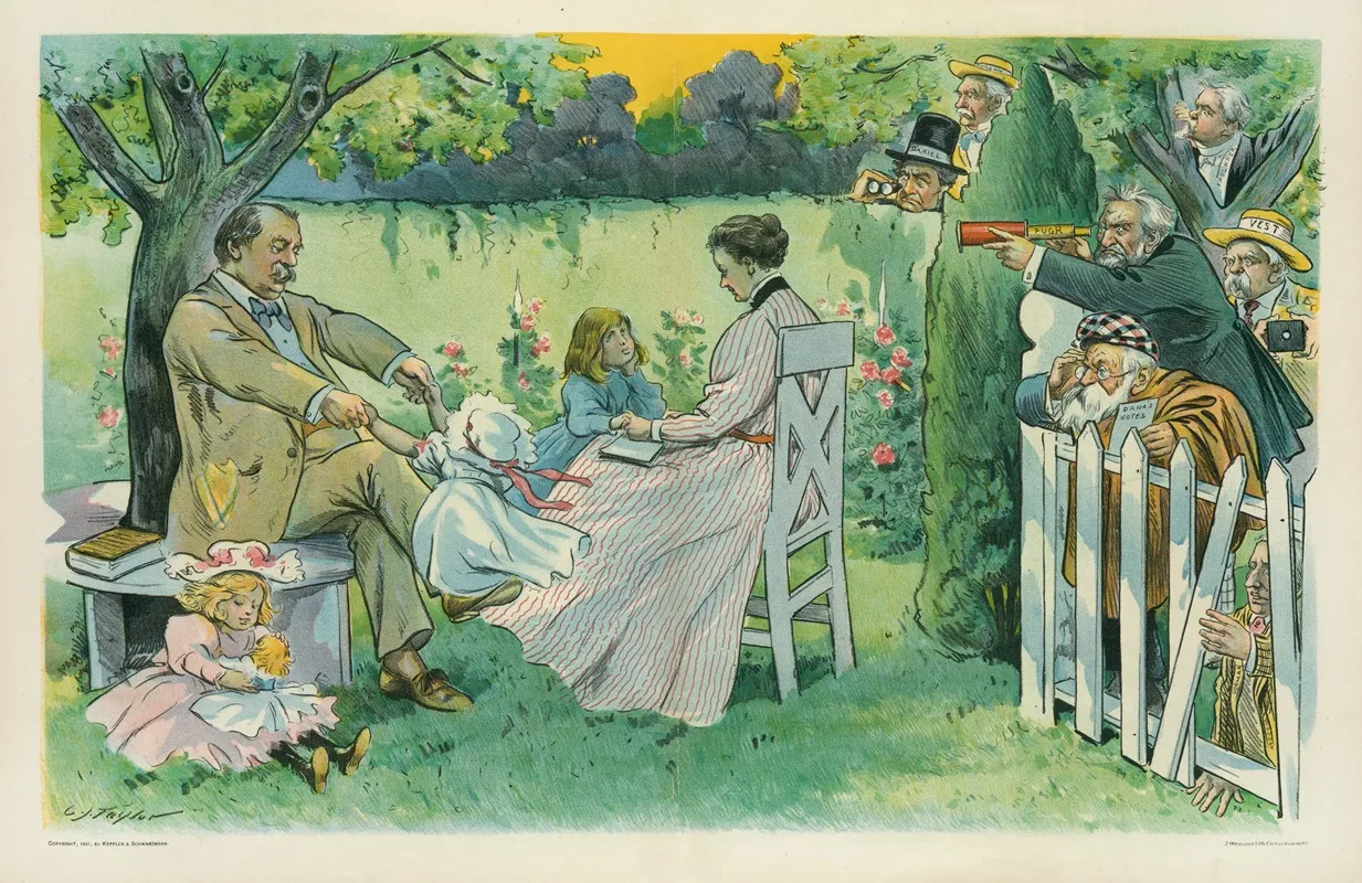 He Keeps Them Worried Wall Art by Charles Jay Taylor - High-Resolution Digital Print