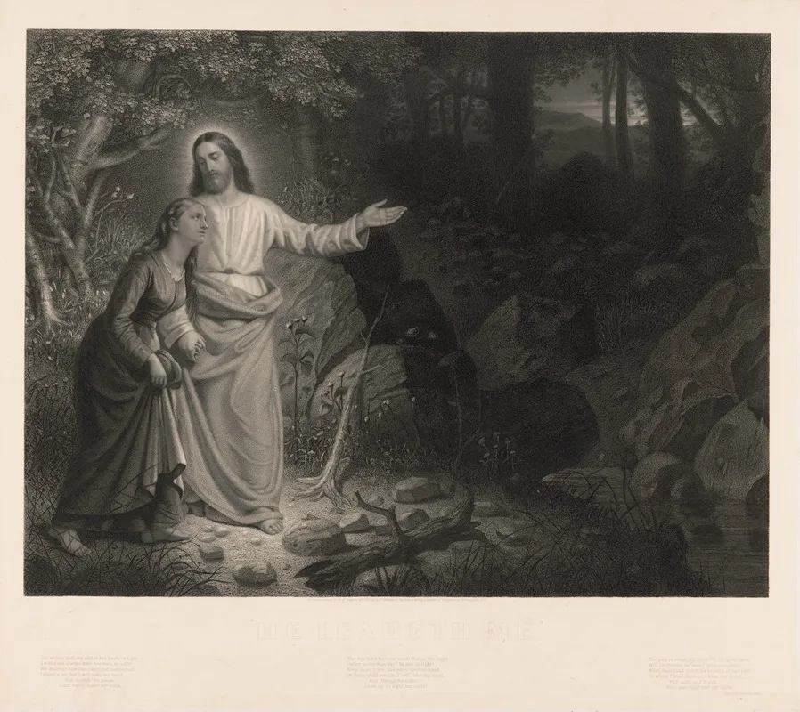 He Leadeth Me Wall Art by A.H. Ritchie - High-Resolution Digital Print