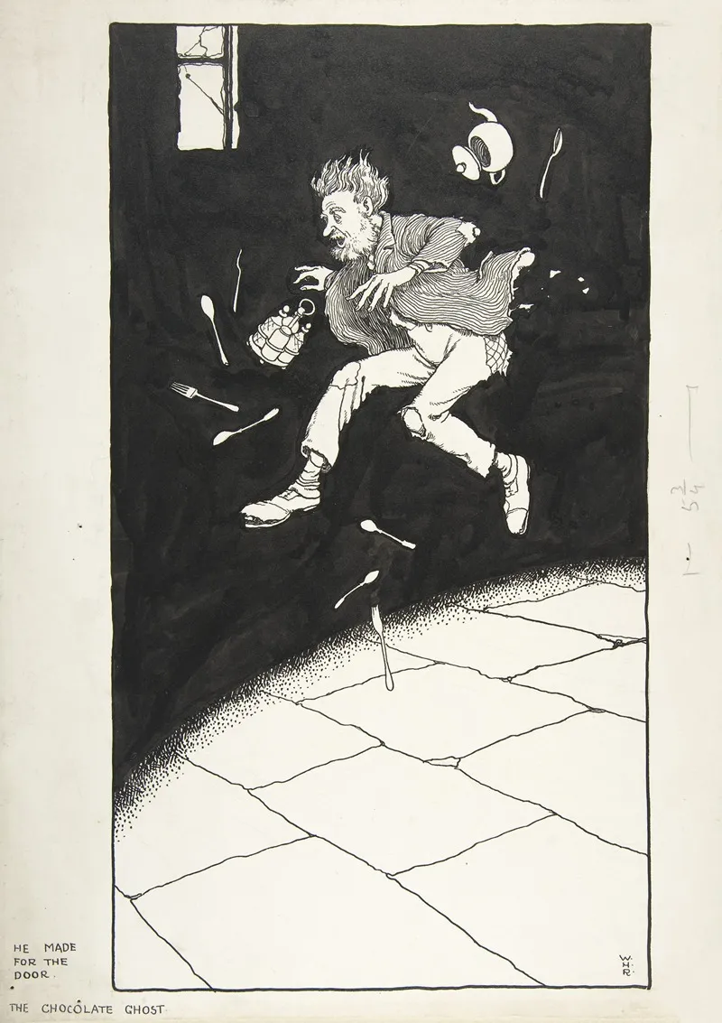 He Made For The Door The Chocolate Ghost Topsy Turvy Tales