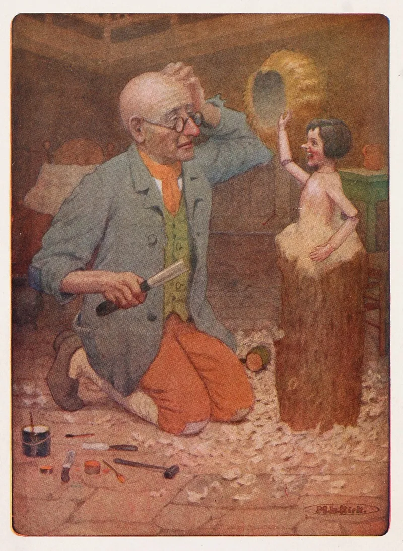 He Saw His Yellow Wig In The Puppets Hand Wall Art by Maria Louise Kirk - High-Resolution Digital Print