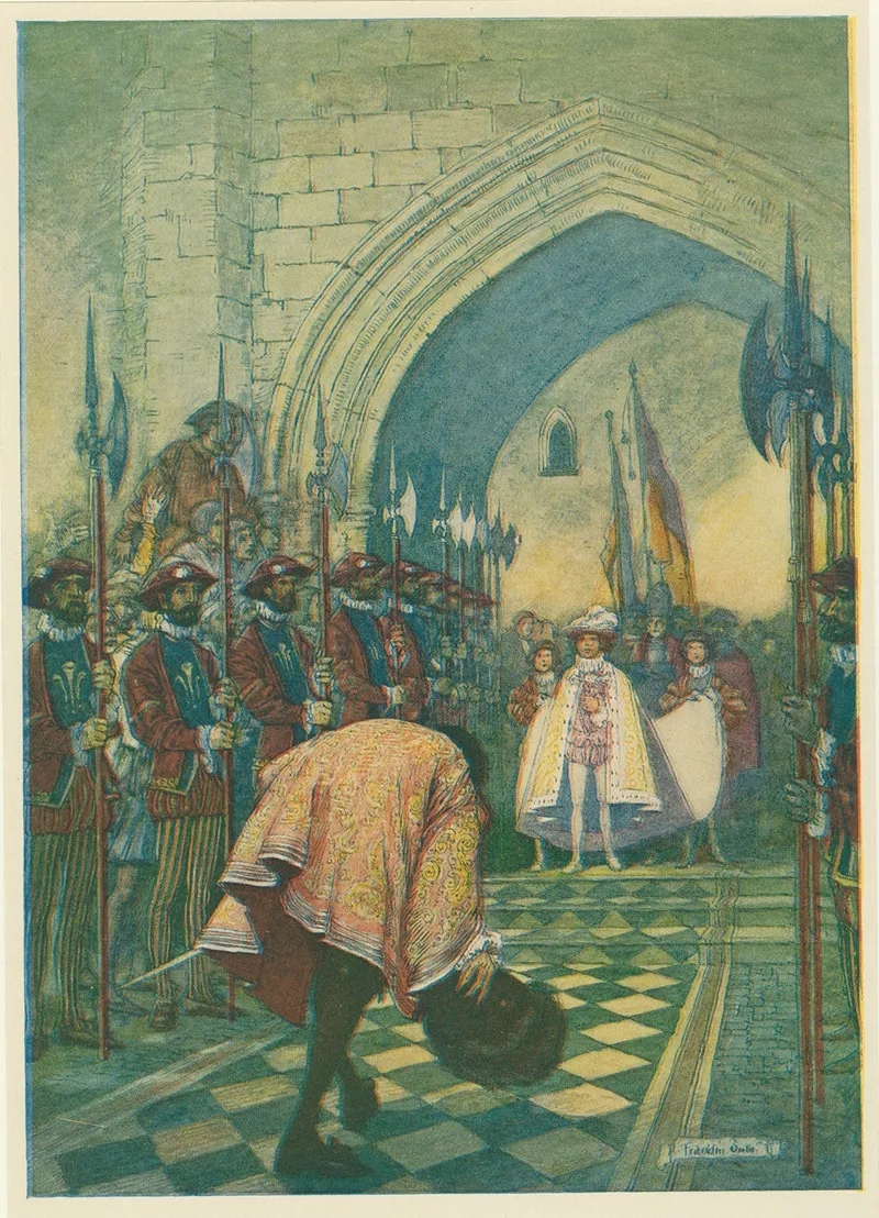 He Turned Doffed His Plumed Cap Bent His Body In Low Reverence And Began To Step Backward Wall Art by Franklin Booth - High-Resolution Digital Print