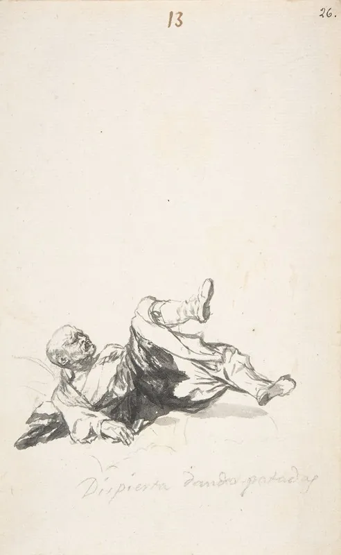 He Wakes Up Kicking A Man On The Floor Kicking His Legs After Waking From A Nightmare