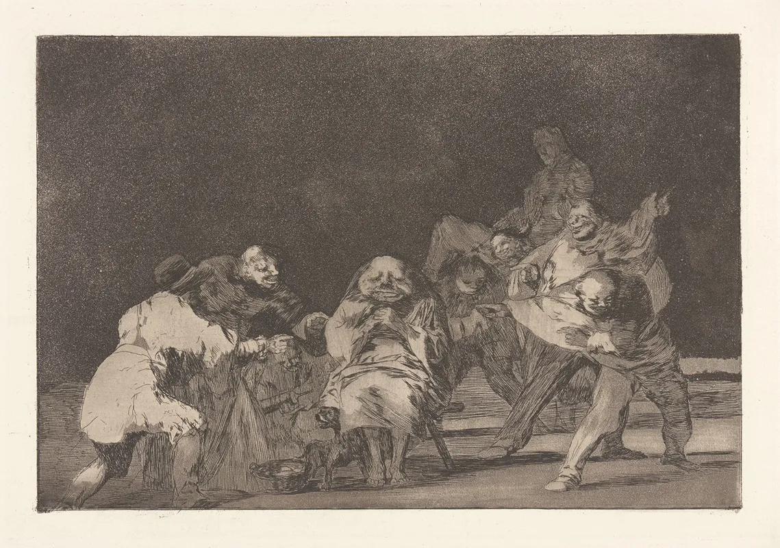 He Who Does Not Like Thee Will Defame Thee In Jest Loyalty El Que No Te Ama Burlando Te Difama La Lealtad Wall Art by Francisco de Goya - High-Resolution Digital Print