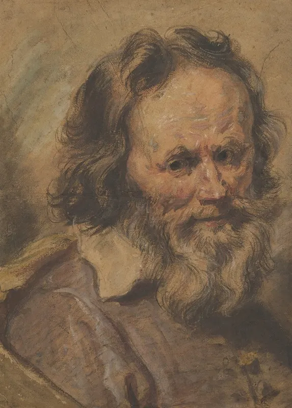 Head Of A Bearded Man 19 Wall Art by Giovanni Serodine - High-Resolution Digital Print