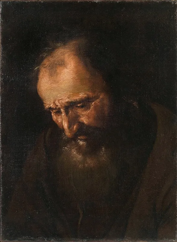 Head Of A Bearded Man 9 Wall Art by Francesco Fracanzano - High-Resolution Digital Print