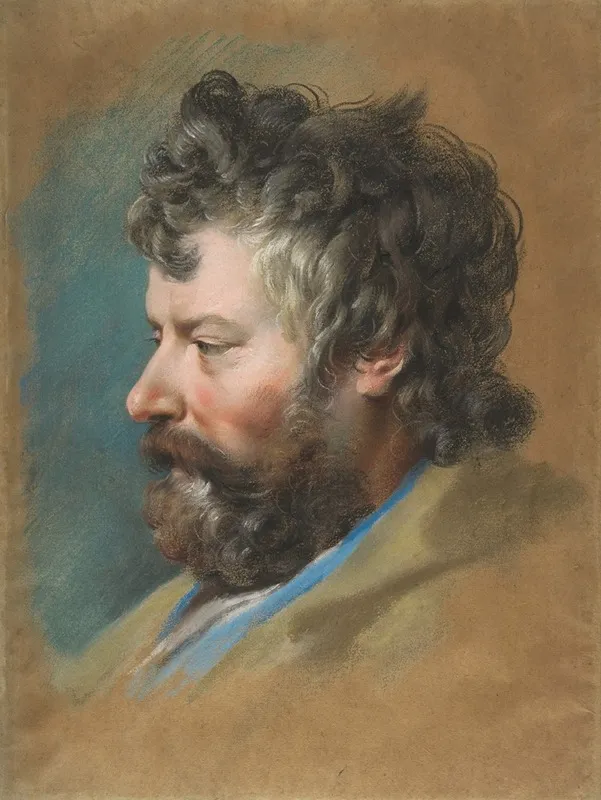 Head Of A Bearded Man In Profile To Left