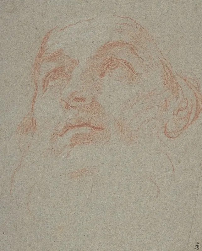 Head Of A Bearded Man Looking To Upper Left Saint Ambrose
