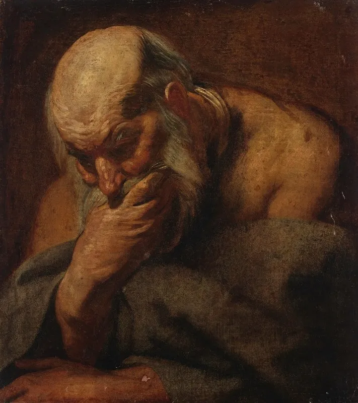 Head Of A Bearded Man Possibly An Apostle Wall Art by Jacob Jordaens - High-Resolution Digital Print