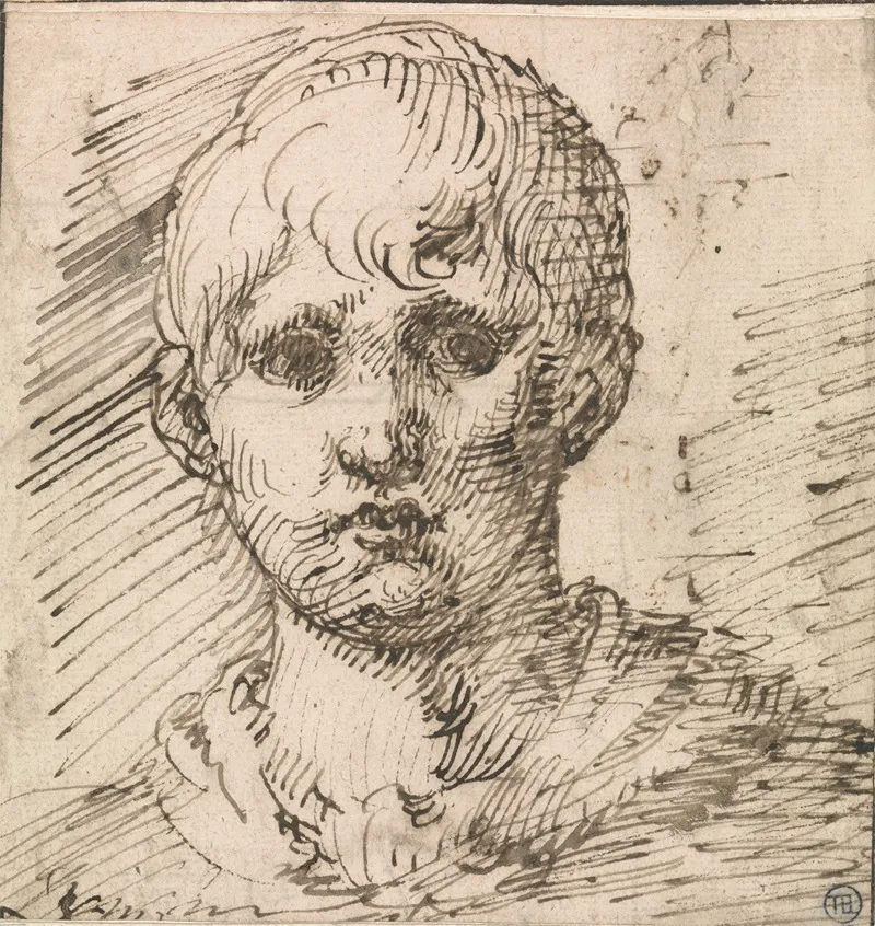 Head Of A Boy 21 Wall Art by Inigo Jones - High-Resolution Digital Print
