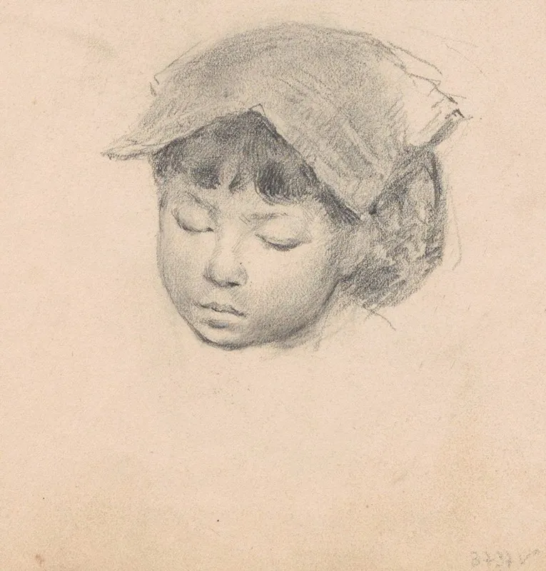 Head Of A Child 5 Wall Art by Jan Willem Rosier - High-Resolution Digital Print