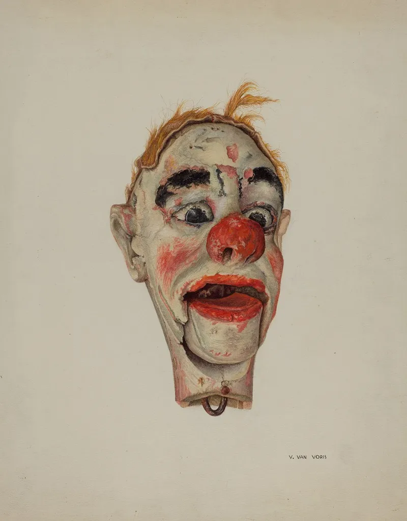 Head Of A Clown Marionette