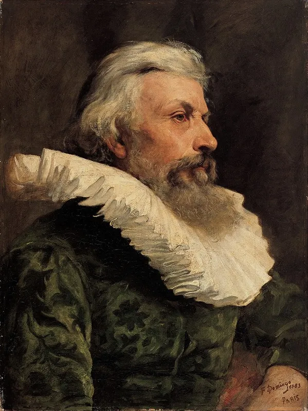 Head Of A Gentleman Wall Art by Francisco Domingo Marqués - High-Resolution Digital Print