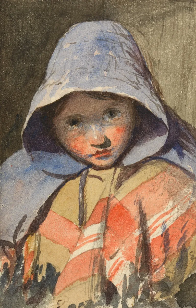 Head Of A Girl 26 Wall Art by Edward Thompson Davis - High-Resolution Digital Print