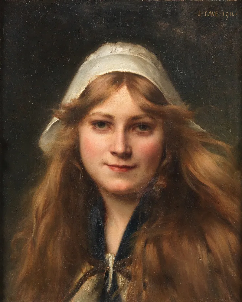 Head Of A Girl 27 Wall Art by Jules-Cyrille Cavé - High-Resolution Digital Print