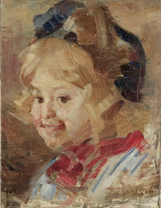 Head Of A Girl 3 Wall Art by Vidosava Kovačević - High-Resolution Digital Print