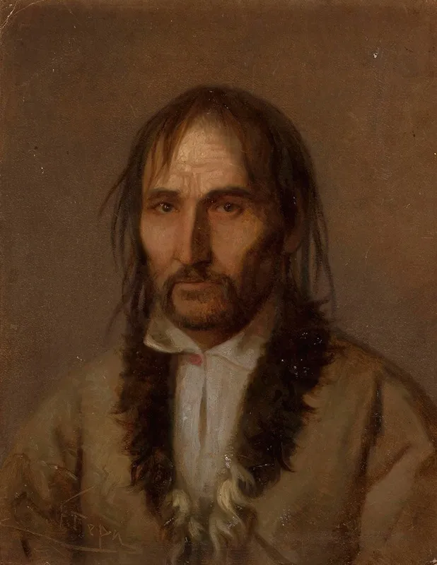 Head Of A Highlander Wall Art by Franciszek Tepa - High-Resolution Digital Print