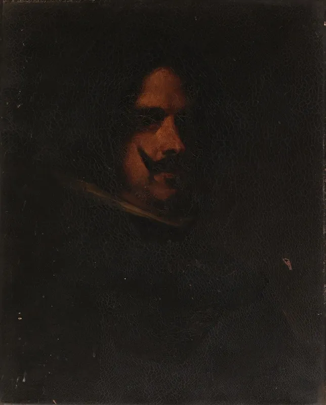 Head Of A Man Copy After Diego Velazquez Wall Art by William Merritt Chase - Canvas Print