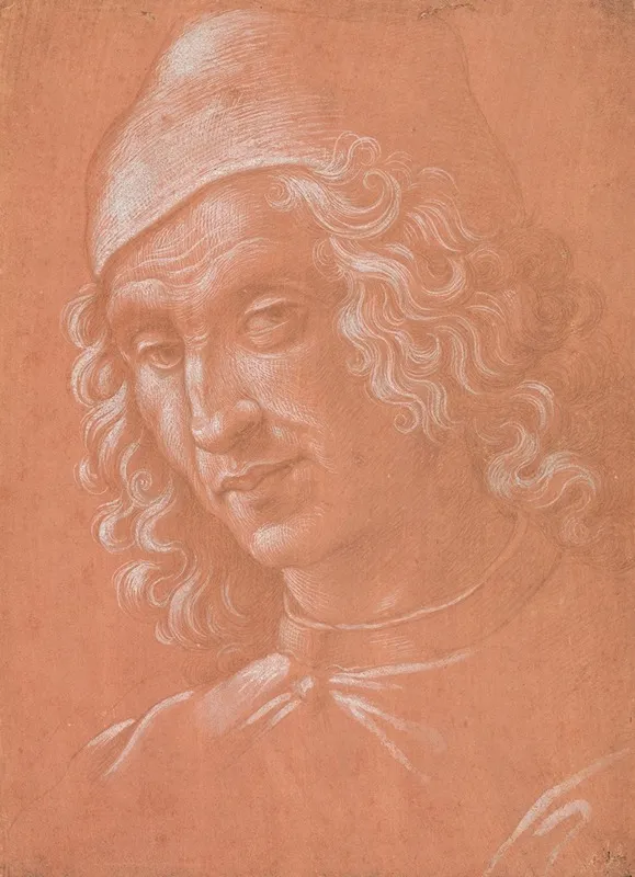 Head Of A Man Wearing A Cap Wall Art by Circle of Domenico Ghirlandaio - High-Resolution Digital Print