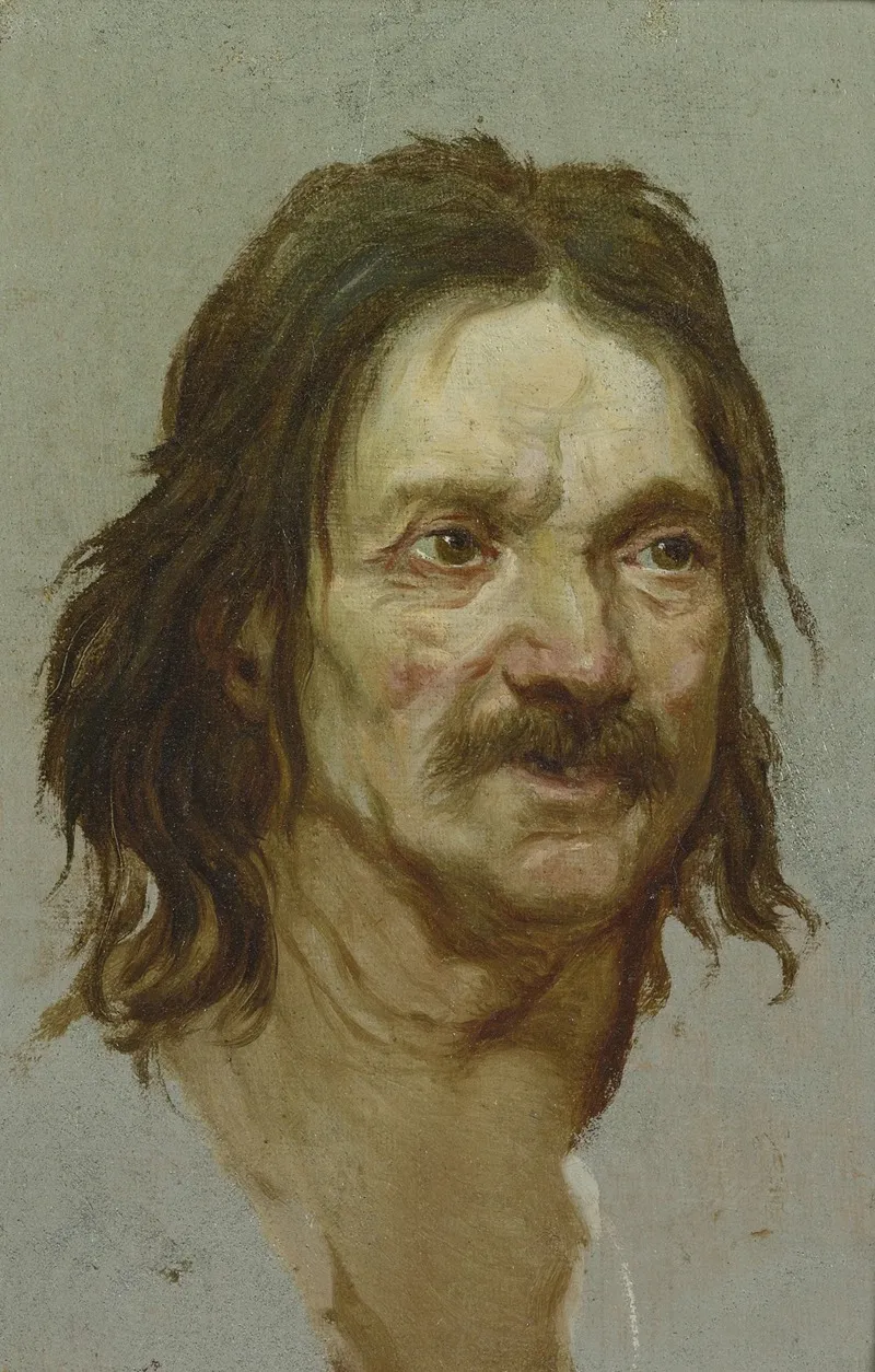 Head Of A Man With A Moustache