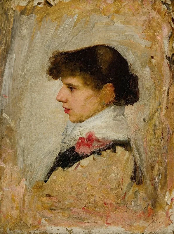 Head Of A Model 2 Wall Art by John William Waterhouse - High-Resolution Digital Print
