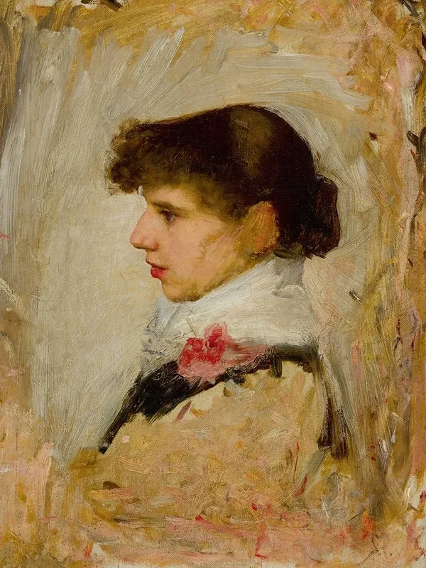 Head Of A Model Wall Art by John William Waterhouse - High-Resolution Digital Print