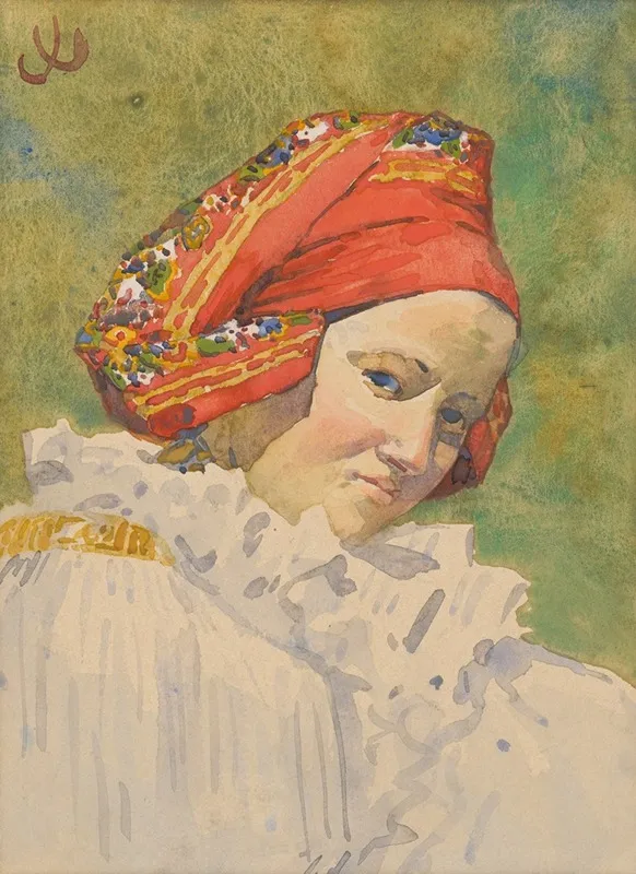 Head Of A Moravian Girl 2
