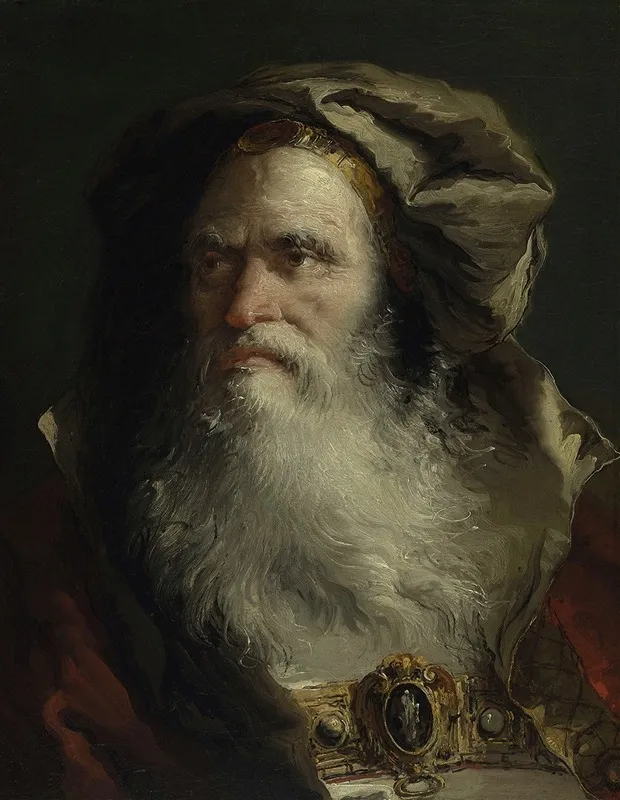 Head Of A Philosopher Wall Art by Giovanni Domenico Tiepolo - High-Resolution Digital Print