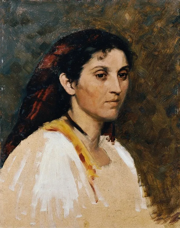 Head Of A Roman Woman Wall Art by Rudolf Schick - High-Resolution Digital Print