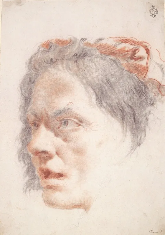 Head Of A Woman 29 Wall Art by Lorenzo Baldissera Tiepolo - High-Resolution Digital Print