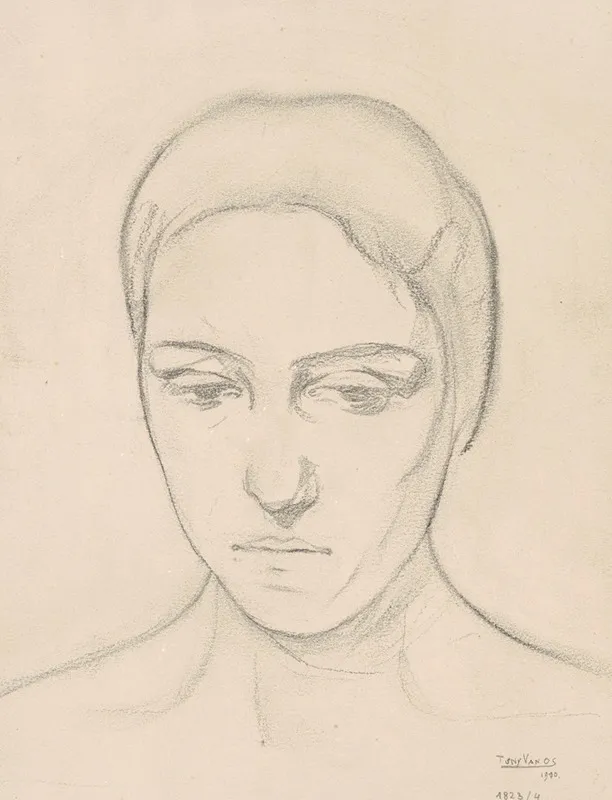 Head Of A Woman 39 Wall Art by Tony Van Os - High-Resolution Digital Print
