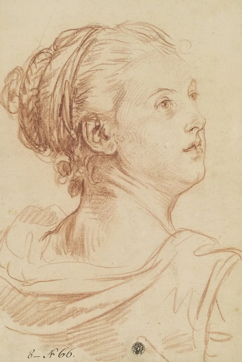 Head Of A Woman Looking Back Over Her Shoulder