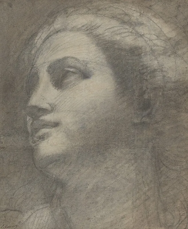 Head Of A Woman Looking To Upper Left