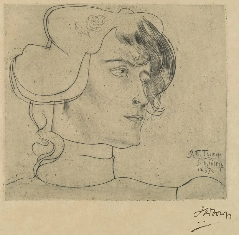 Head Of A Woman Marguerite Adolphine Helfrich