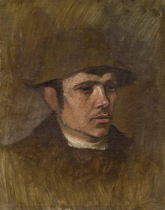Head Of A Worker In A Hat