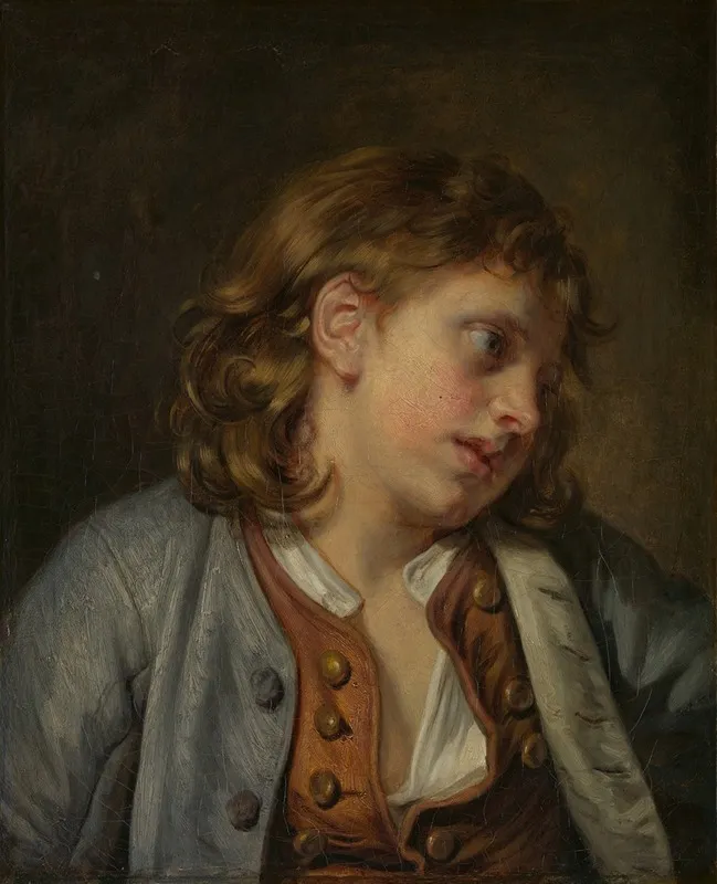 Head Of A Young Boy 2 Wall Art by Jean-Baptiste Greuze - High-Resolution Digital Print