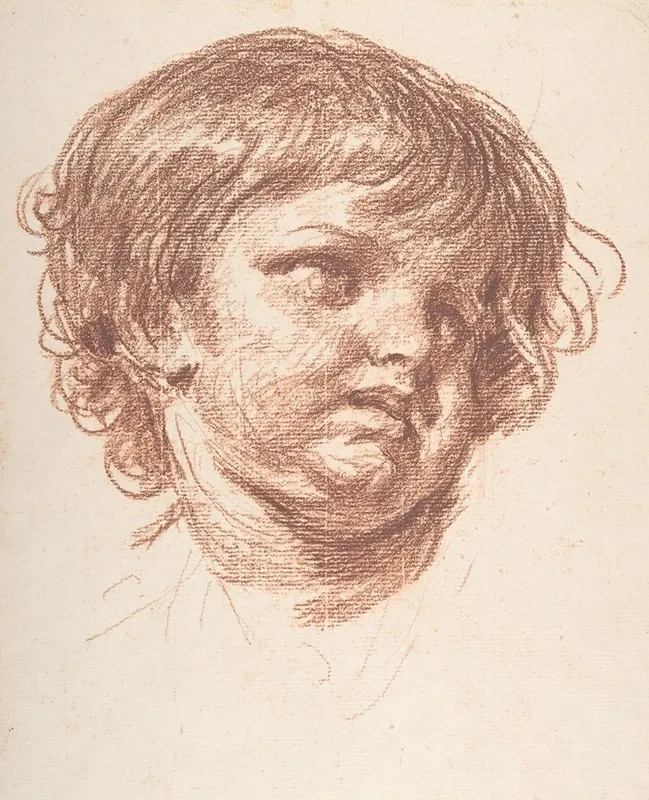Head Of A Young Boy 3 Wall Art by Jean-Baptiste Greuze - High-Resolution Digital Print