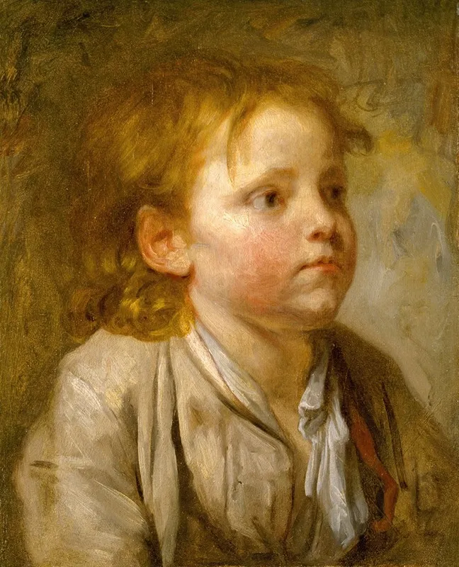 Head Of A Young Boy 5 Wall Art by Jean-Baptiste Greuze - High-Resolution Digital Print
