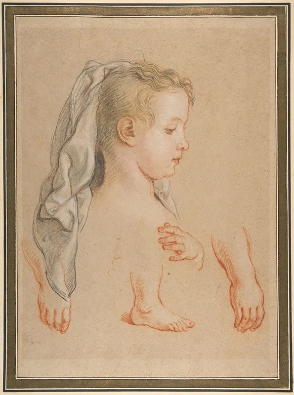 Head Of A Young Girl And Studies Of Hands And Of Her Right Foot