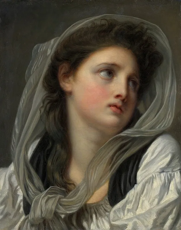 Head Of A Young Woman 17 Wall Art by Jean-Baptiste Greuze - High-Resolution Digital Print