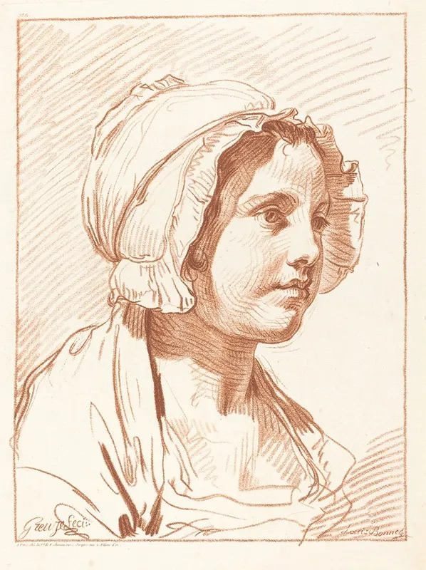 Head Of A Young Woman Wearing A Cap